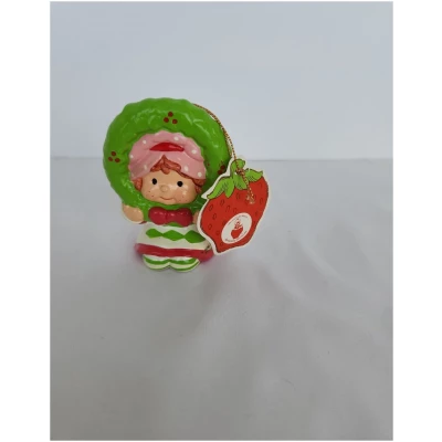 Adorno Navideño Frutillita Corona Pino Vintage