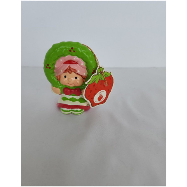 Adorno Navideño Frutillita Corona Pino Vintage