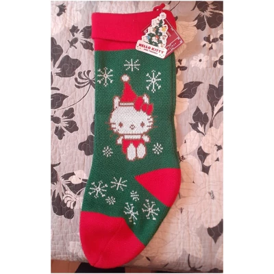 Bota Navideña Tejida Hello Kitty Sanrio